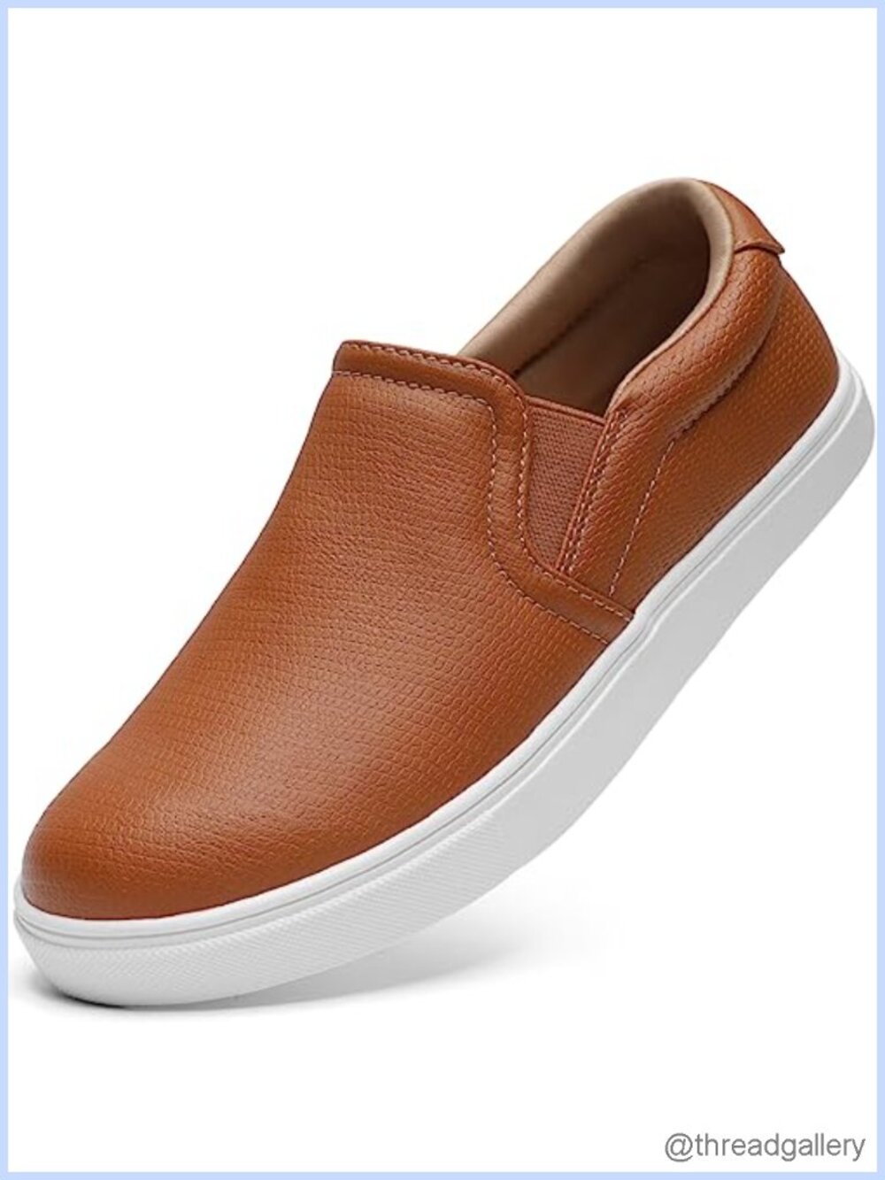 Women Slip On Loafers Vegan Faux Leather Memory Foam Comfort Shoes